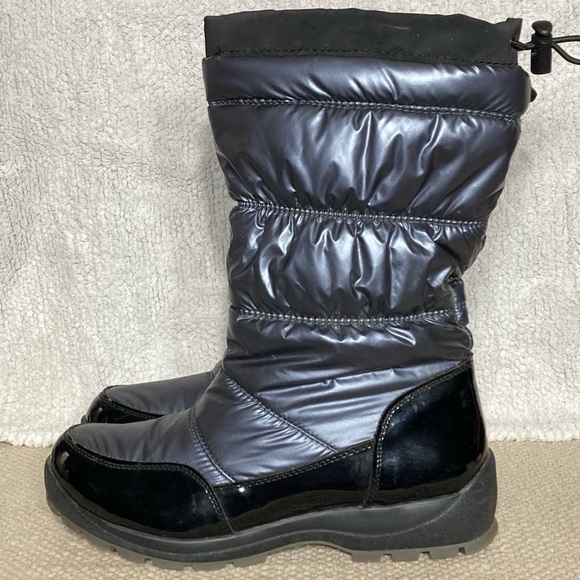 Cougar Minty Women's Black/Gun Metal Pull On Warm Winter Snow Boots Size US 7 M - Picture 2 of 12